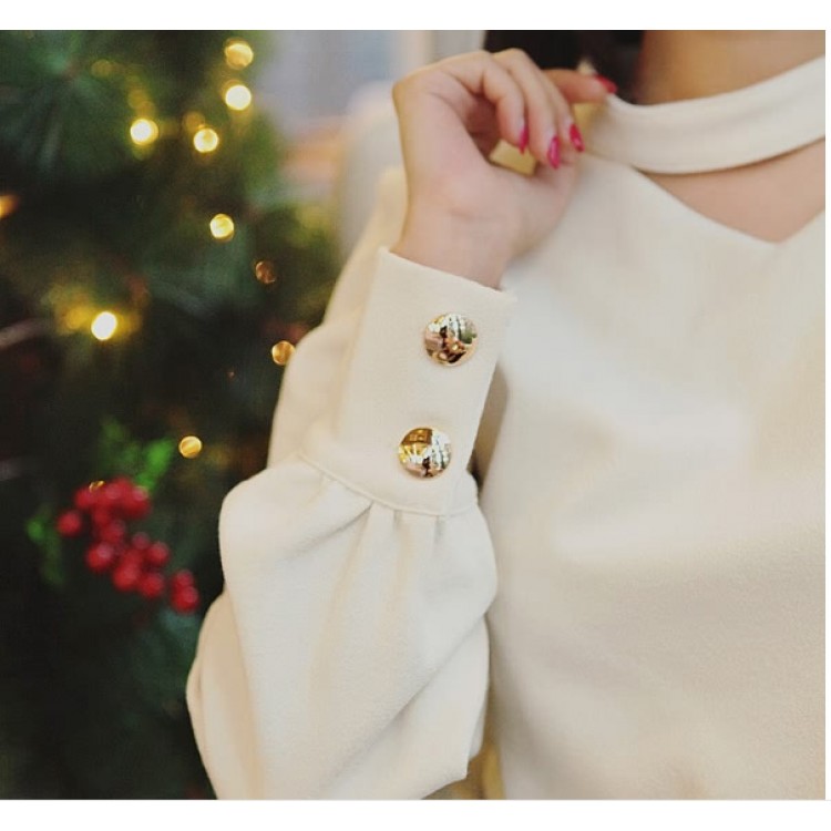 TE9865YBF Top con bottoni in metallo alla moda europea-2