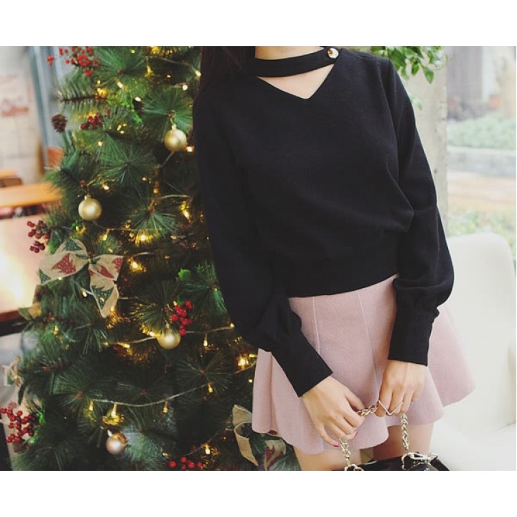 TE9865YBF Top con bottoni in metallo alla moda europea-5