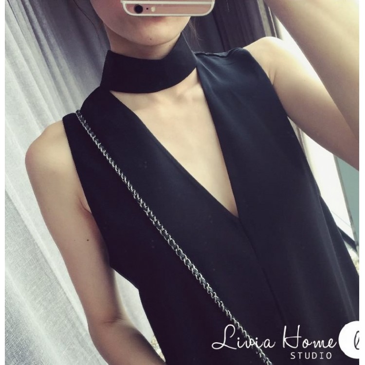 TE9929YBF Top con maniche a V profondo-2