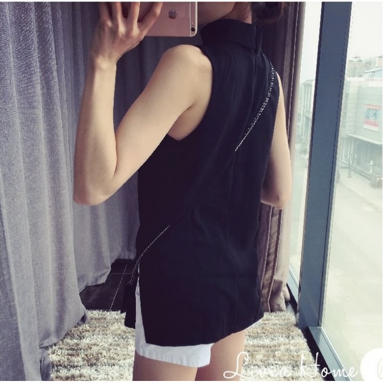 TE9929YBF Top con maniche a V profondo-5