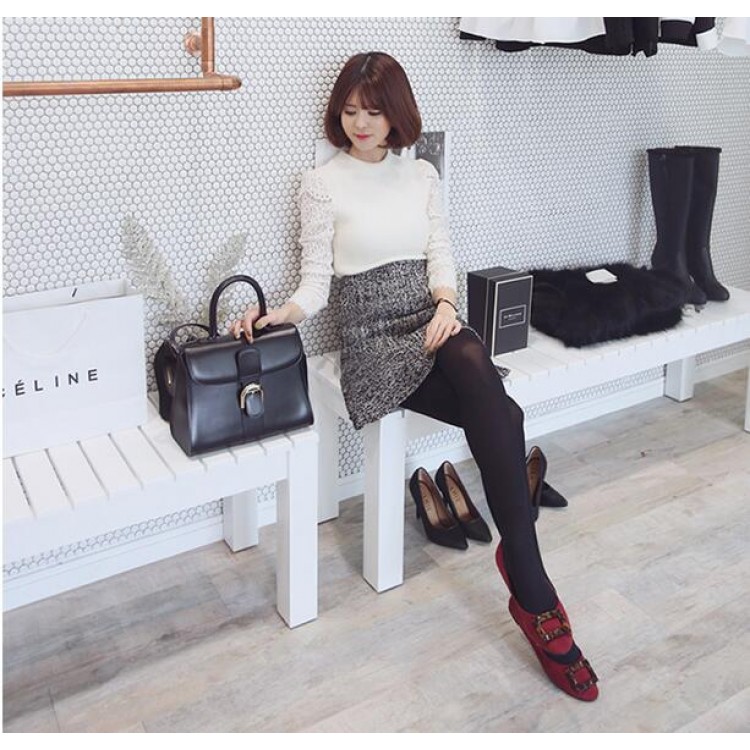 TE9985WJYS Top autunnali eleganti in maglia con giunture in pizzo-5