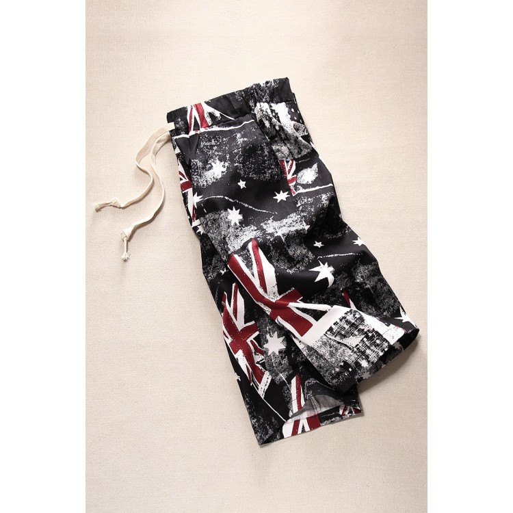 TEK516WLHY Pantaloncini da spiaggia da uomo mezzi lunghi con stampa Nostalgia Union Jack-4