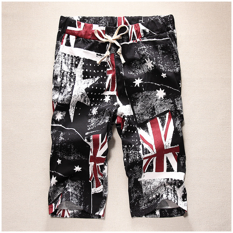 TEK516WLHY Pantaloncini da spiaggia da uomo mezzi lunghi con stampa Nostalgia Union Jack-5